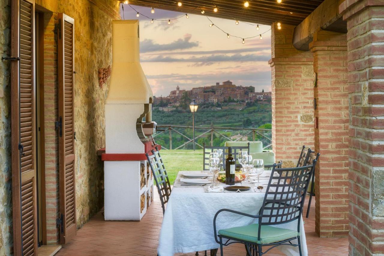 Casa Ora D'Oro - Panoramic Views / Pool / Private Garden Villa Trequanda Buitenkant foto