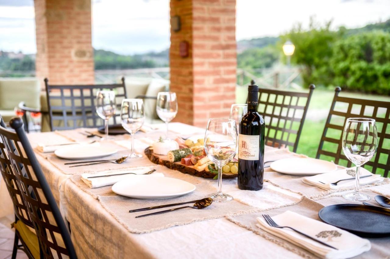 Casa Ora D'Oro - Panoramic Views / Pool / Private Garden Villa Trequanda Buitenkant foto