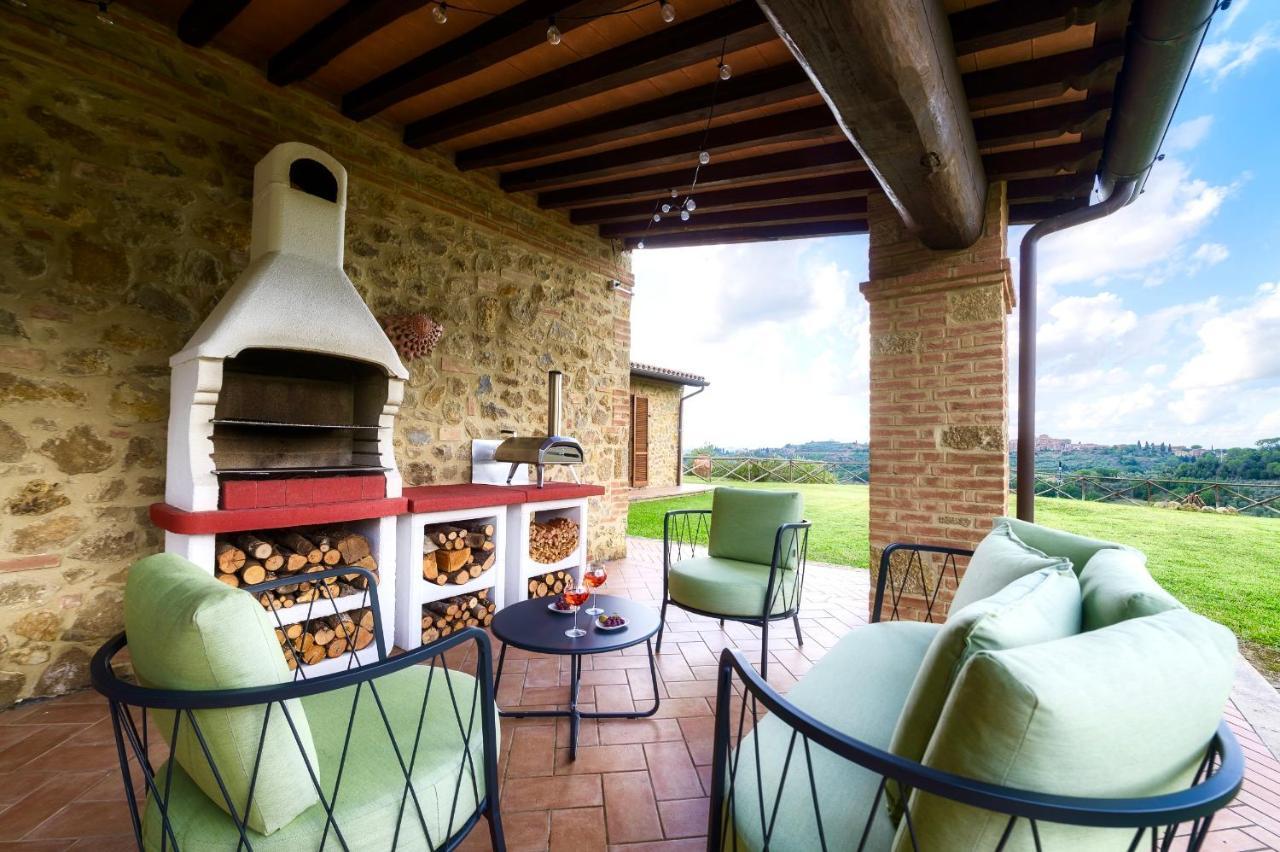 Casa Ora D'Oro - Panoramic Views / Pool / Private Garden Villa Trequanda Buitenkant foto