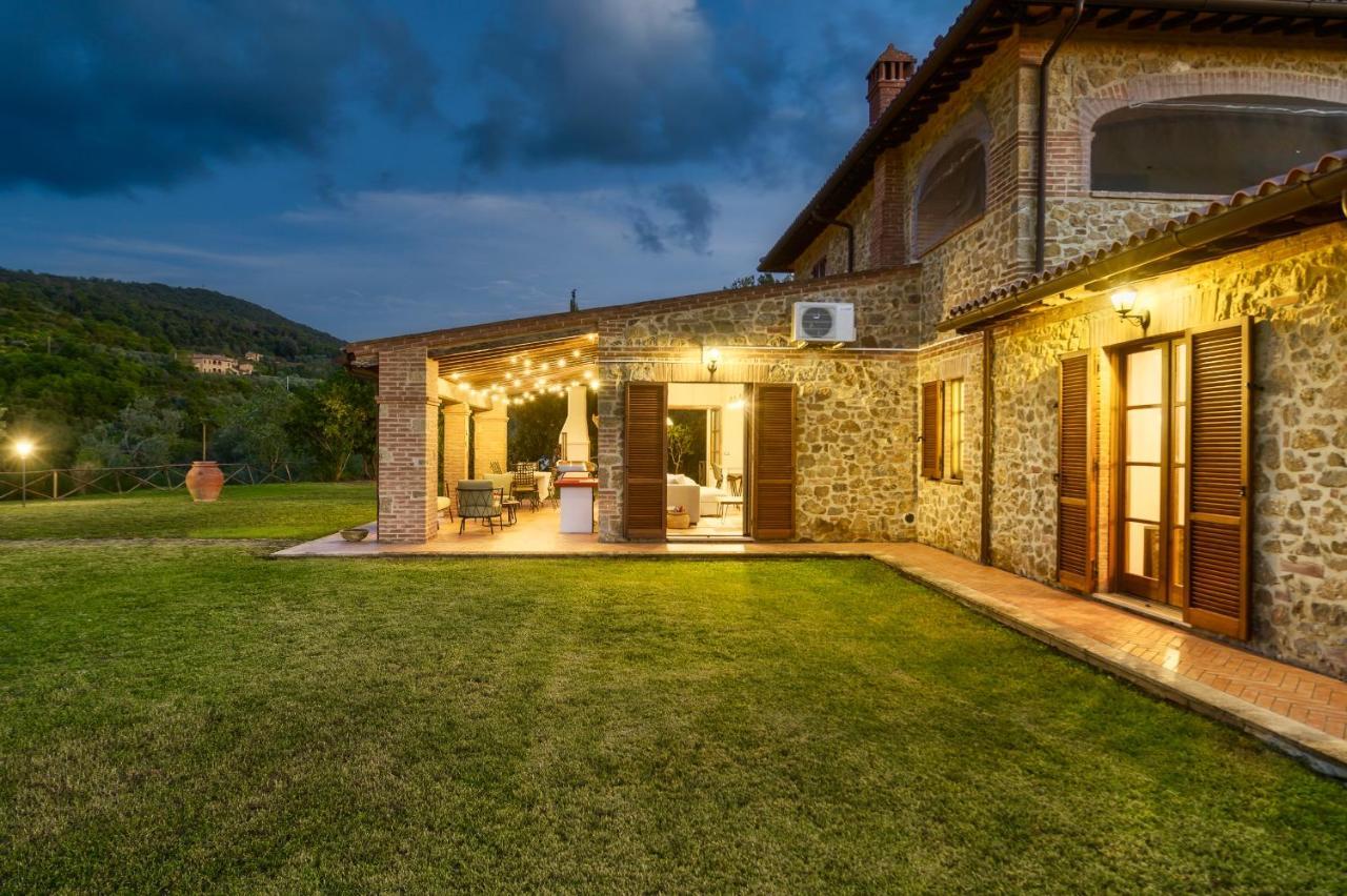 Casa Ora D'Oro - Panoramic Views / Pool / Private Garden Villa Trequanda Buitenkant foto